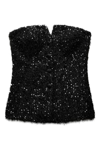 Top bustier - Noir