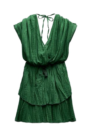 Robe volantée - Vert foncé