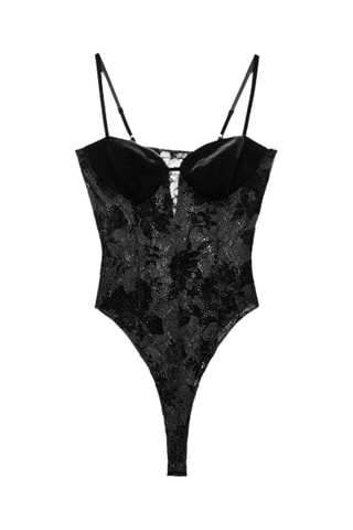 Body en dentelle - Noir