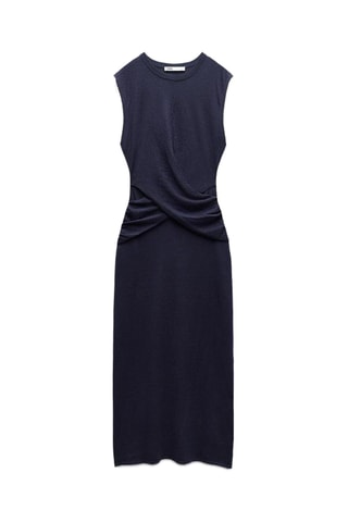 Robe drapée - Bleu marine