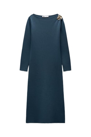 Robe midi - Bleu cobalt