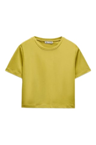 T-shirt cropped - Jaune