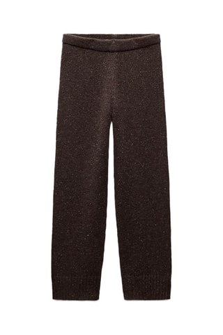 Pantalon droit en laine - Marron