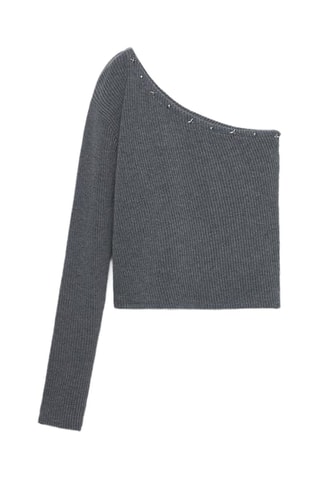 Top asymétrique - Gris foncé
