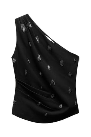 Top asymétrique - Noir