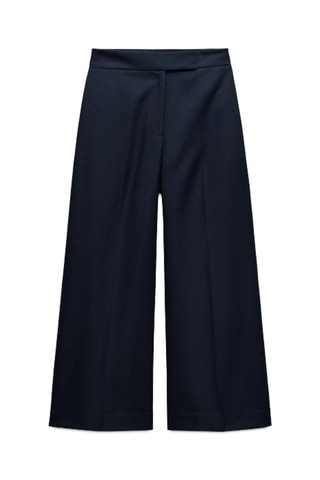 Pantalon taille haute - Bleu marine