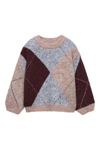 Pull - Bordeaux et gris clair