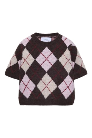 Pull - Marron foncé et rose
