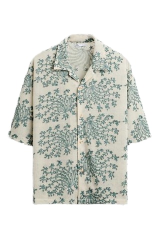 Chemise - Ecru et vert