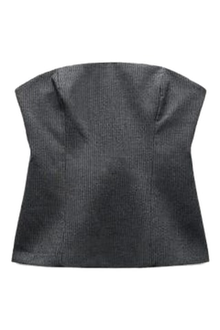 Top bustier - Gris chiné