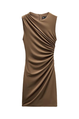 Robe drapée - Marron