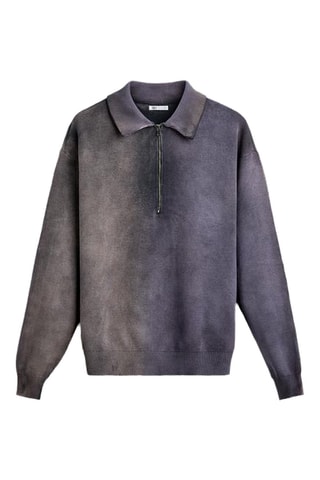 Sweat dip and dye - Gris et bleu foncé