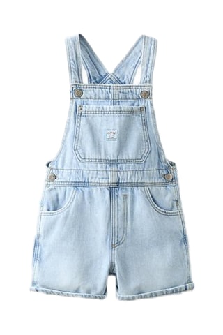 Salopette-short en jean - Ciel