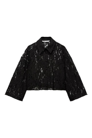 Chemisier en dentelle - Noir