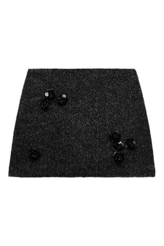 Minijupe en laine - Noir
