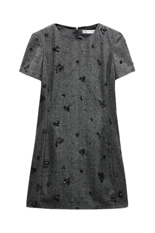 Robe droite en laine - Anthracite