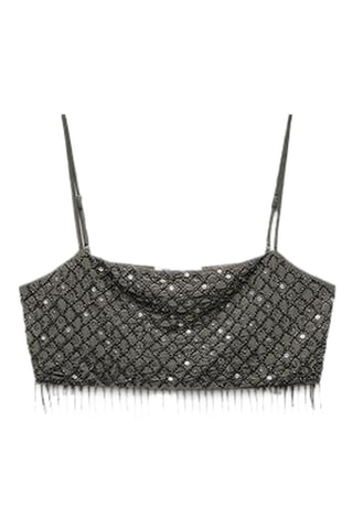Crop top - Gris foncé