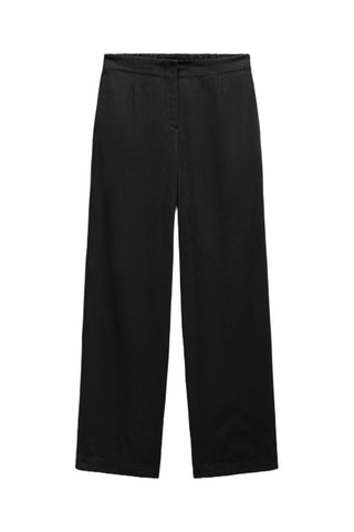 Pantalon droit en lin - Noir
