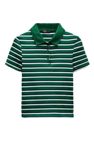 Polo - Vert foncé et blanc