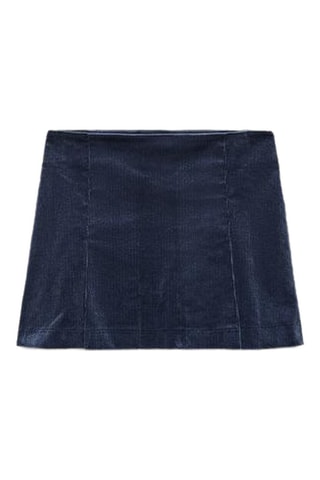 Minijupe en velours - Bleu marine