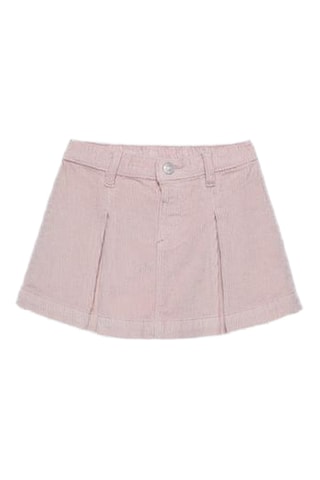 Jupe plissée en velours - Rose