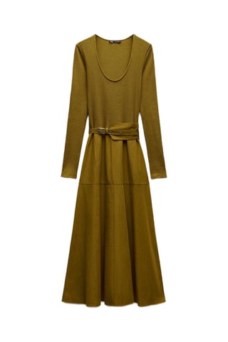 Robe midi - Vert olive