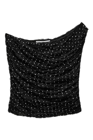 Crop top asymétrique - Noir