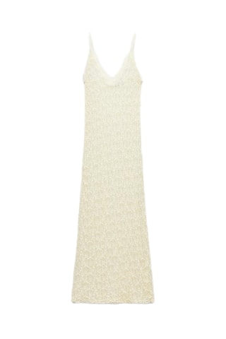 Robe midi en dentelle - Vert d’eau