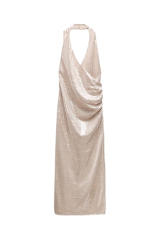 Robe drapée - Beige