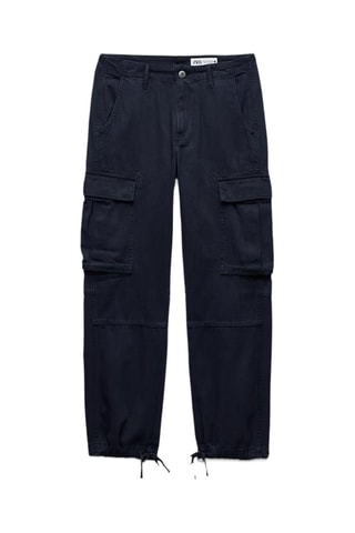 Pantalon cargo slim - Bleu marine
