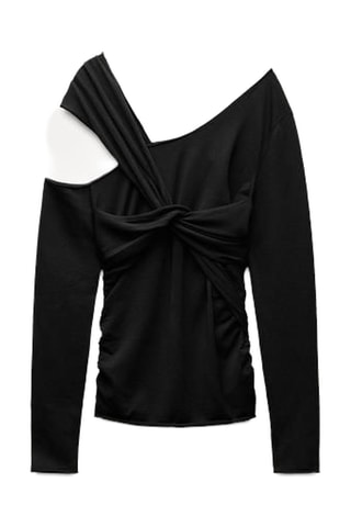 Top asymétrique - Noir