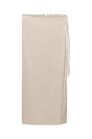 Jupe portefeuille - Beige