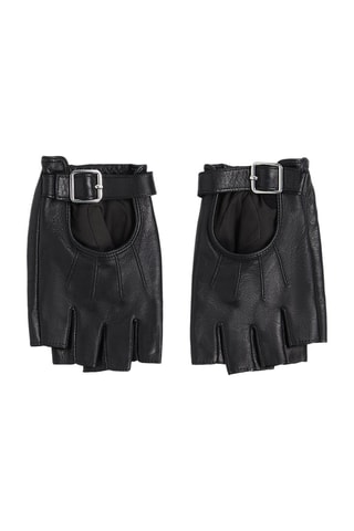Mitaines en cuir de chèvre - Noir