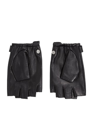 Mitaines en cuir de chèvre - Noir