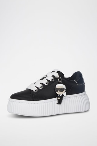 Baskets plateformes en cuir - Noir