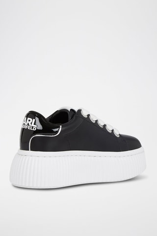 Baskets plateformes en cuir - Noir