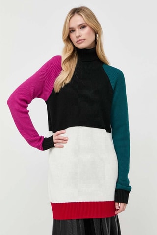 Pull long en laine - Noir et blanc