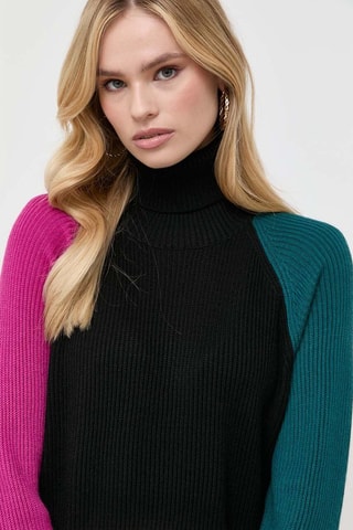 Pull long en laine - Noir et blanc