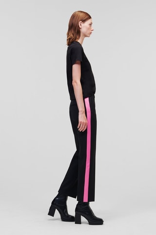 Pantalon 7/8 taille haute en laine - Noir