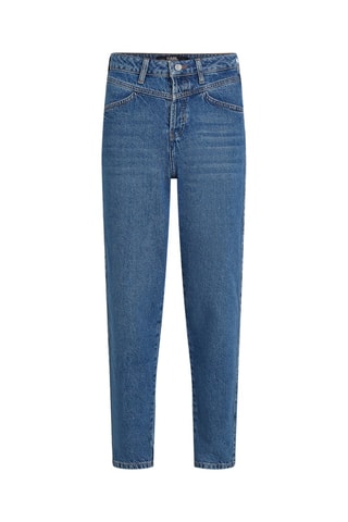 Jean mom taille haute - Bleu