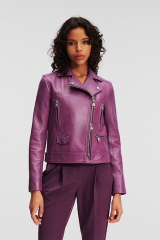 Veste en cuir d’agneau - Violet
