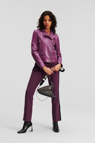 Veste en cuir d’agneau - Violet