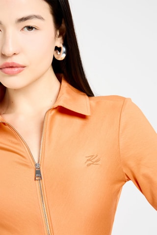 Robe fourreau en coton biologique - Orange