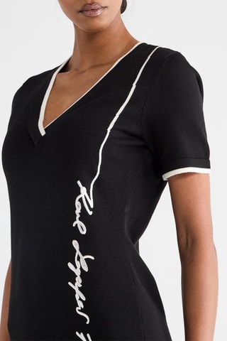 Robe fourreau - Noir et blanc