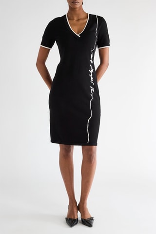 Robe fourreau - Noir et blanc