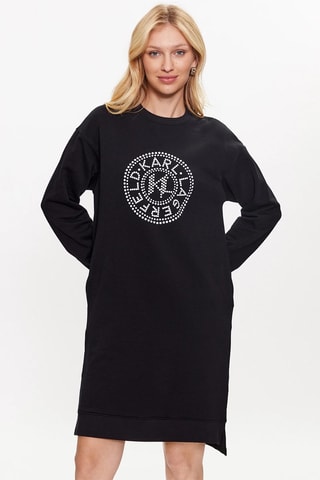Robe sweat en coton biologique - Noir