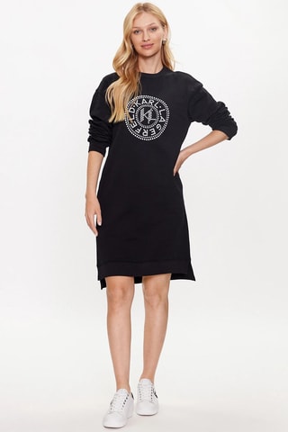 Robe sweat en coton biologique - Noir