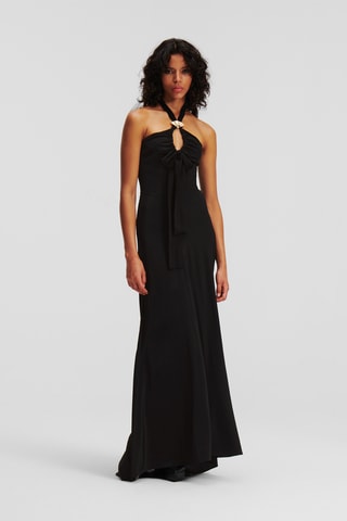 Robe longue en soie - Noir