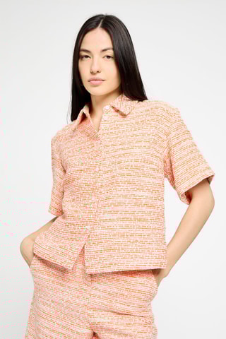 Chemisier en tweed - Orange