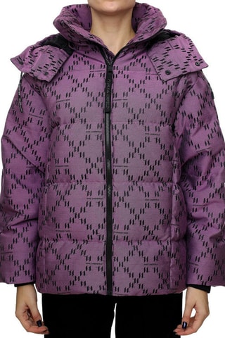 Doudoune à capuche - Violet et noir